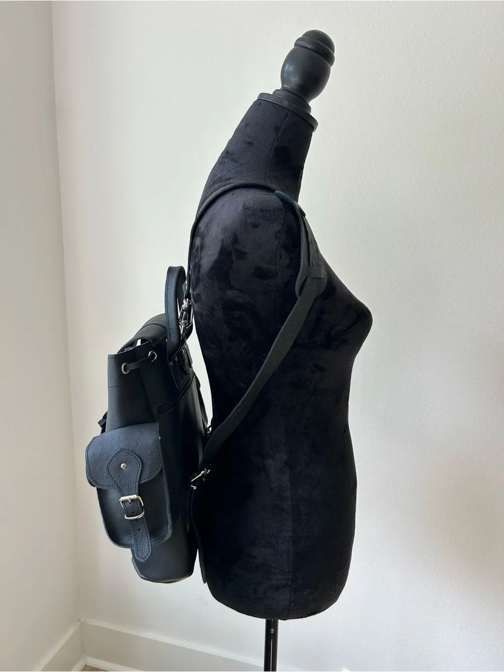 Authentic Grafea London “Hari” Leather Black Backpack